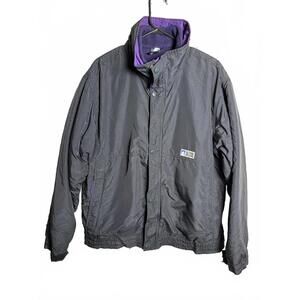 Vintage Sierra Designs Black and Purple Fleece Lined Jacket